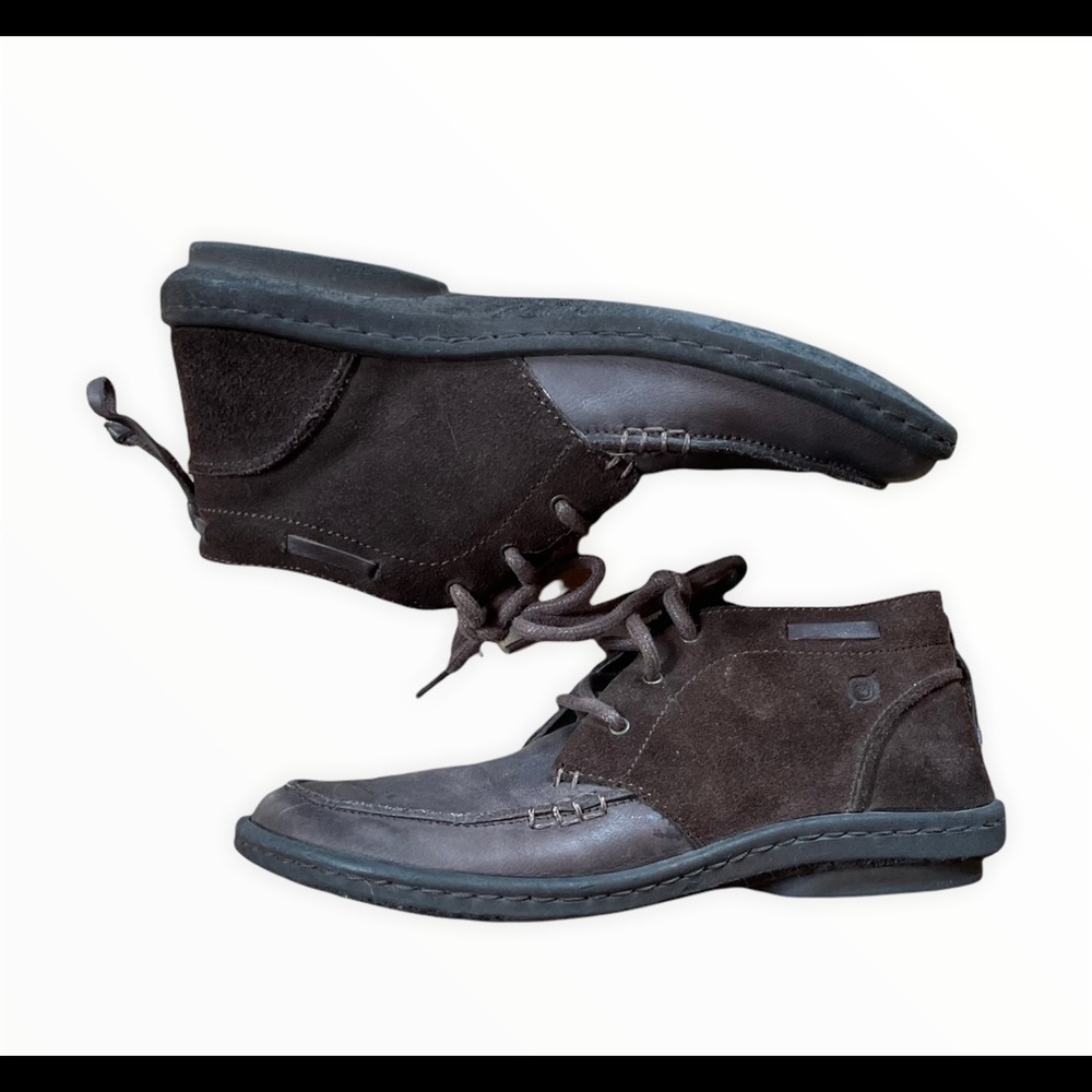 Brown Leather Born Kapona Ankle Boots Size 7